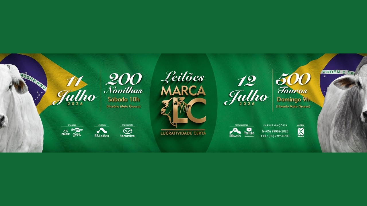 LEILÃO VIRTUAL GENÉTICA MARCA LC - MATRIZES P.O | 11/07/2026 – 10H 2026-07-12 00:59