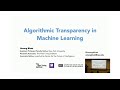 Umang Bhatt's CDS Homecoming Research Lightning Talk: "Algorithmic Transparency in Machine Learning"