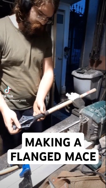 Making a medieval flanged mace!#medieval #blacksmith #knight #weapon ...
