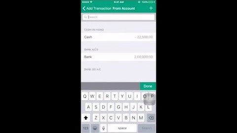 Creating Contra/Banking entry in Book Keeper iOS