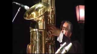 Attilio Berni plays All of me with the full size J'Elle Stainer subcontrabass saxophone