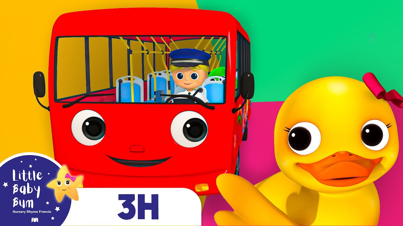 [3H LOOP] Ducks on the Bus |3D Vehicles | 🚌Wheels on the BUS Songs! 🚌 ...