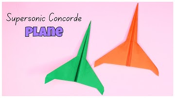 How To Fold Supersonic Concorde Plane | DIY Paper Plane