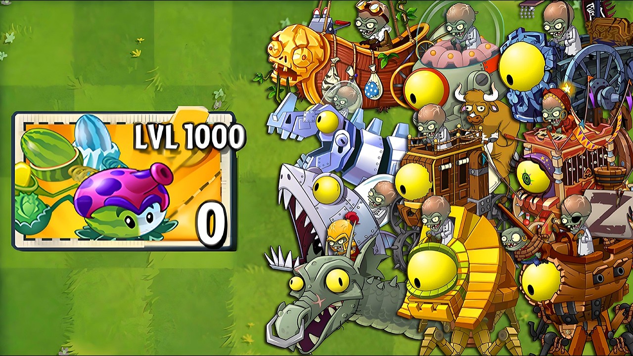 All THROW Plants LEVEL 1000 Power-Up vs ALL Final Bosses Fight! - PvZ 2 Final Bosses