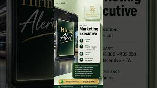 🔥 Hiring Alert – Marketing Executive | Jobs in Calicut 🔥#Calicut #Kozhikode #Shorts