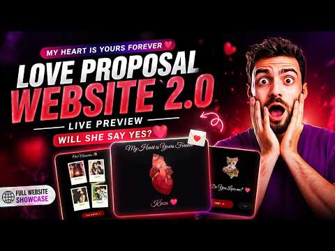 This Website Can Propose FOR YOU 😳💖 | Love Proposal Website 2.0 | Ahmii Codes