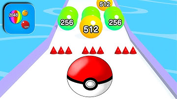 BALL RUN 2048 Game All Levels Walkthrough Games Level K10 - White Balls