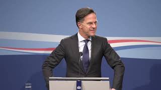Integrale persconferentie van MP Rutte na #minsterraad van 18 maart 2022