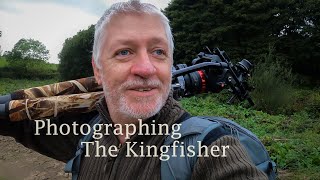 Photographing Kingfishers and film, from a hide