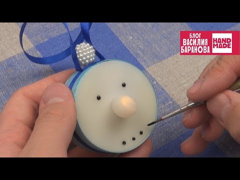 Светодиодная свечка «Снеговик» / СВОИМИ РУКАМИ / DIY / HANDMADE / ПОДЕЛКА