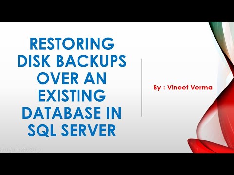Restoring earlier disk backup over an existing database