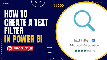 How to Create a Text Filter in Power BI