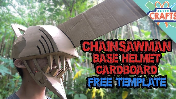 Chainsawman Helmet Tutorial  Moving Jaw and Light up Eyes 