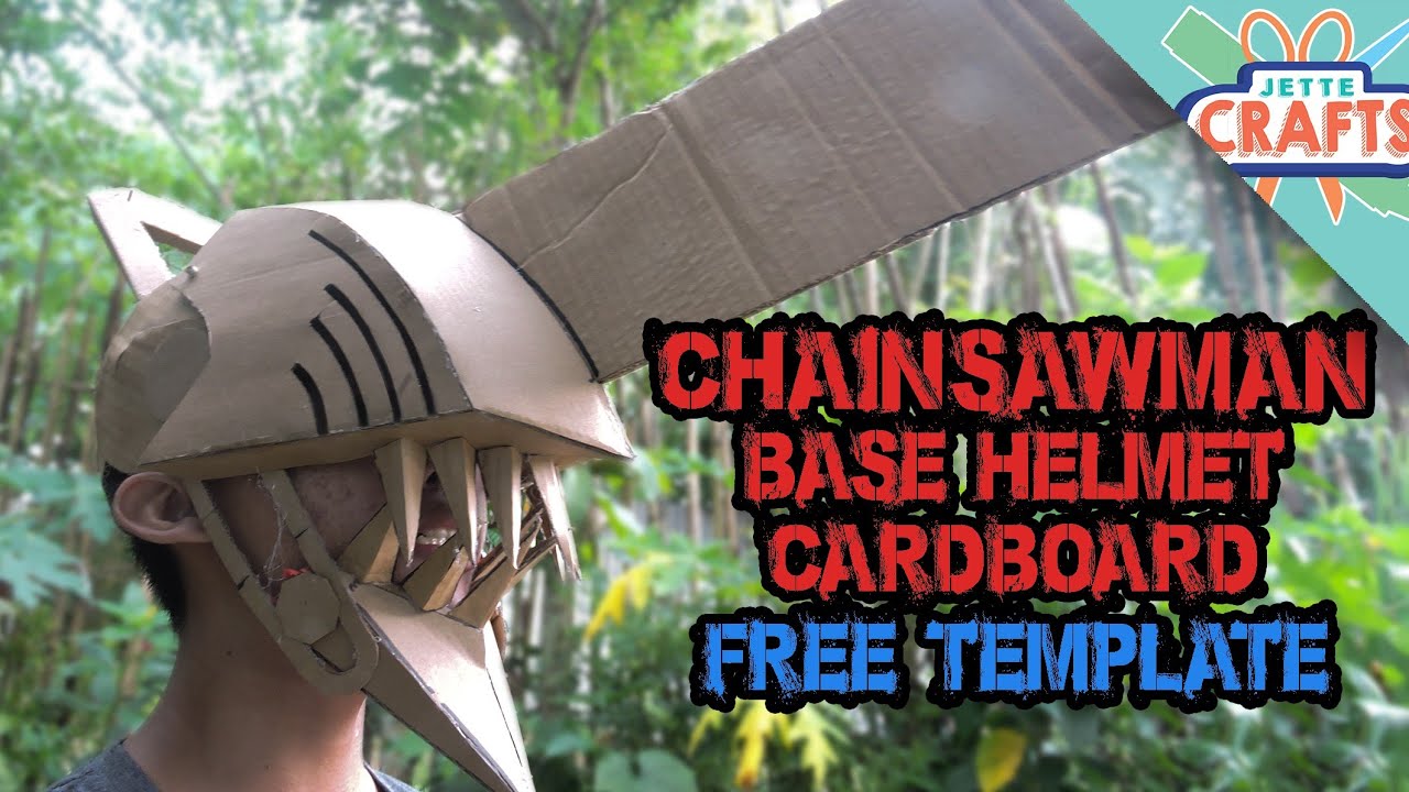 Chainsaw Man Cardboard Helmet Tutorial (Denji Go BRRRRRBRRRRRR) Part 1 