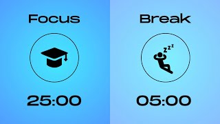 📚Study with Me - 25 minutes Focus, 5 minutes Break | 25/5 Pomodoro Timer | with Brown Noise 🎧