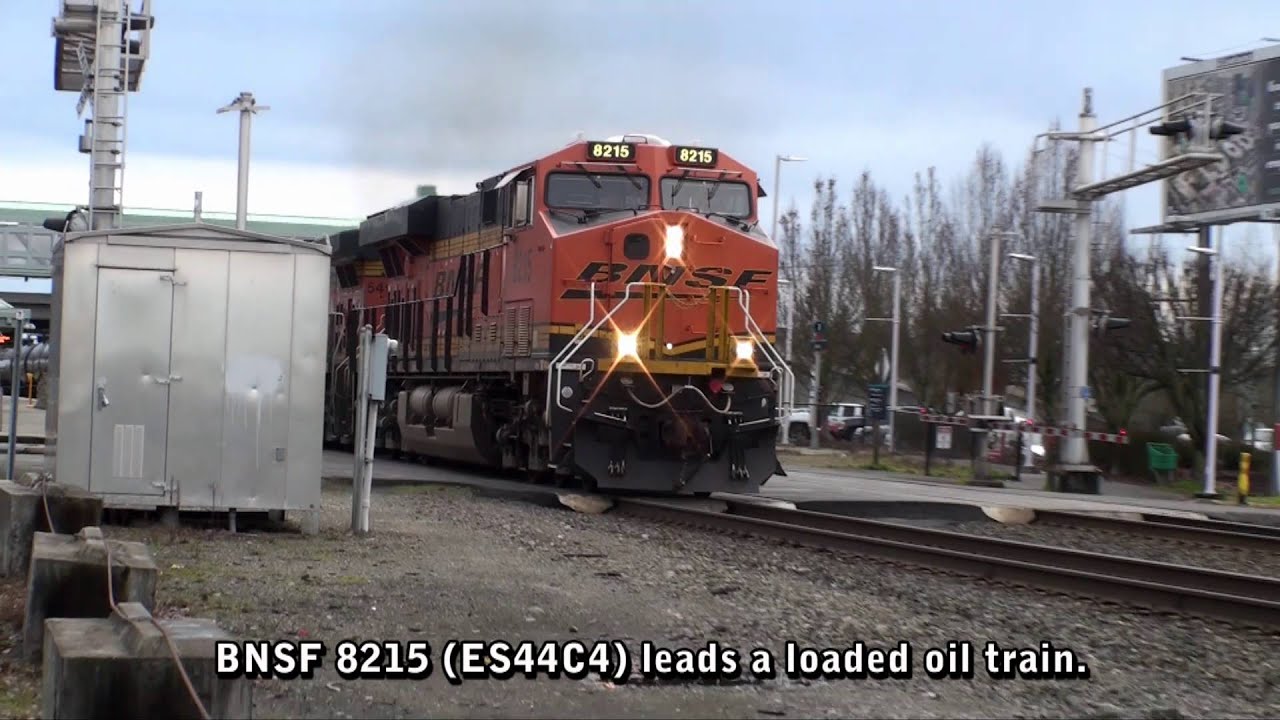A Pair of Trains in Auburn, WA, 1-18-2016