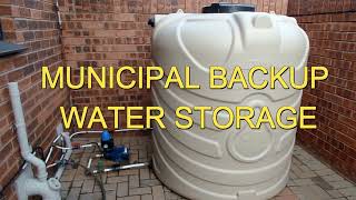 DIY  BACKUP WATER SUPPLY