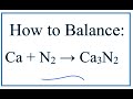 Balancing Chemical Equations