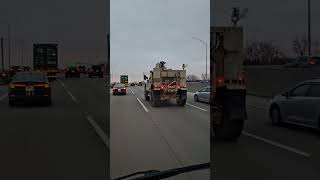 Military truck on 294 interstate #automobile #shorts #tiktok #military #winter #knowledge #amazing