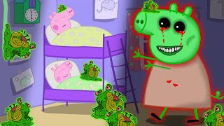zombie snail apocalypse, horrors in peppa pig's bedroom ??? | Peppa Pig Funny Animation