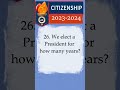 2023-2024 U.S CITIZENSHIP TEST, Civics Test (QUESTION 26) Naturalization #youtubeshorts