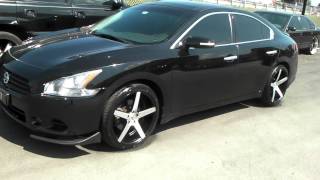 DUBSandTIRES.com 22" Inch XO Miami Brushed Black Concave Wheels 2009 Nissan Maxima Review
