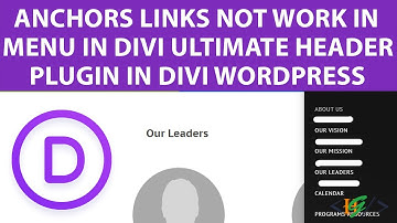 Anchors Links Not Work in Menu Divi Ultimate Header Plugin in Divi Theme WordPress