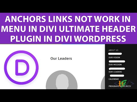 Anchors Links Not Work in Menu Divi Ultimate Header Plugin in Divi Theme WordPress