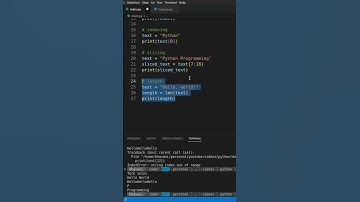 How to slice a string in python | Tamil | shorts |