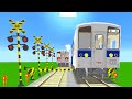 railway railroad crossing trains Minecraft 【踏切アニメ】