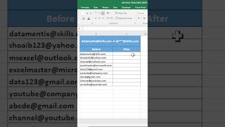 datamentix@skills.com → da***@skills.com 😳 Excel Trick
