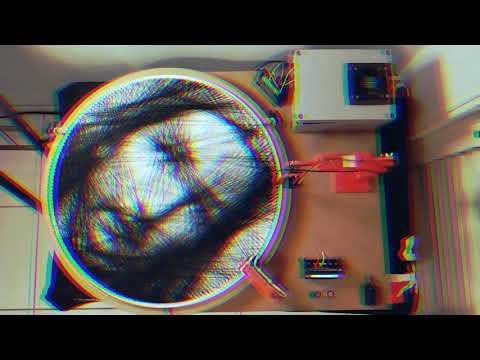 STRING ART PORTRAIT MACHINE -  FIRST TEST - by LOSTBOY