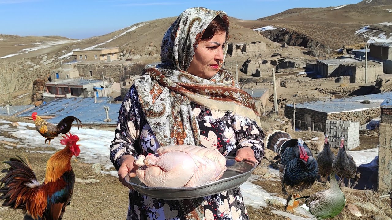 Baking chicken and rice in rustic style | the secret of the village was revealed: village life
