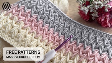 SUPER EASY Crochet Pattern for Beginners (ONE ROW REPEAT)! ⚡️ Crochet Stitch for Baby Blanket & Bag
