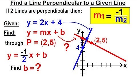 Algebra - Ch. 30: Linear Equations (33 of 33) Find THE Line Perpendicular to a Given Line & Point