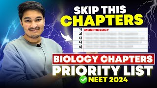Skip These Biology Chapters | Ultra High Priority Chapters List | Must Do for NEET 24 | Soyeb Aftab