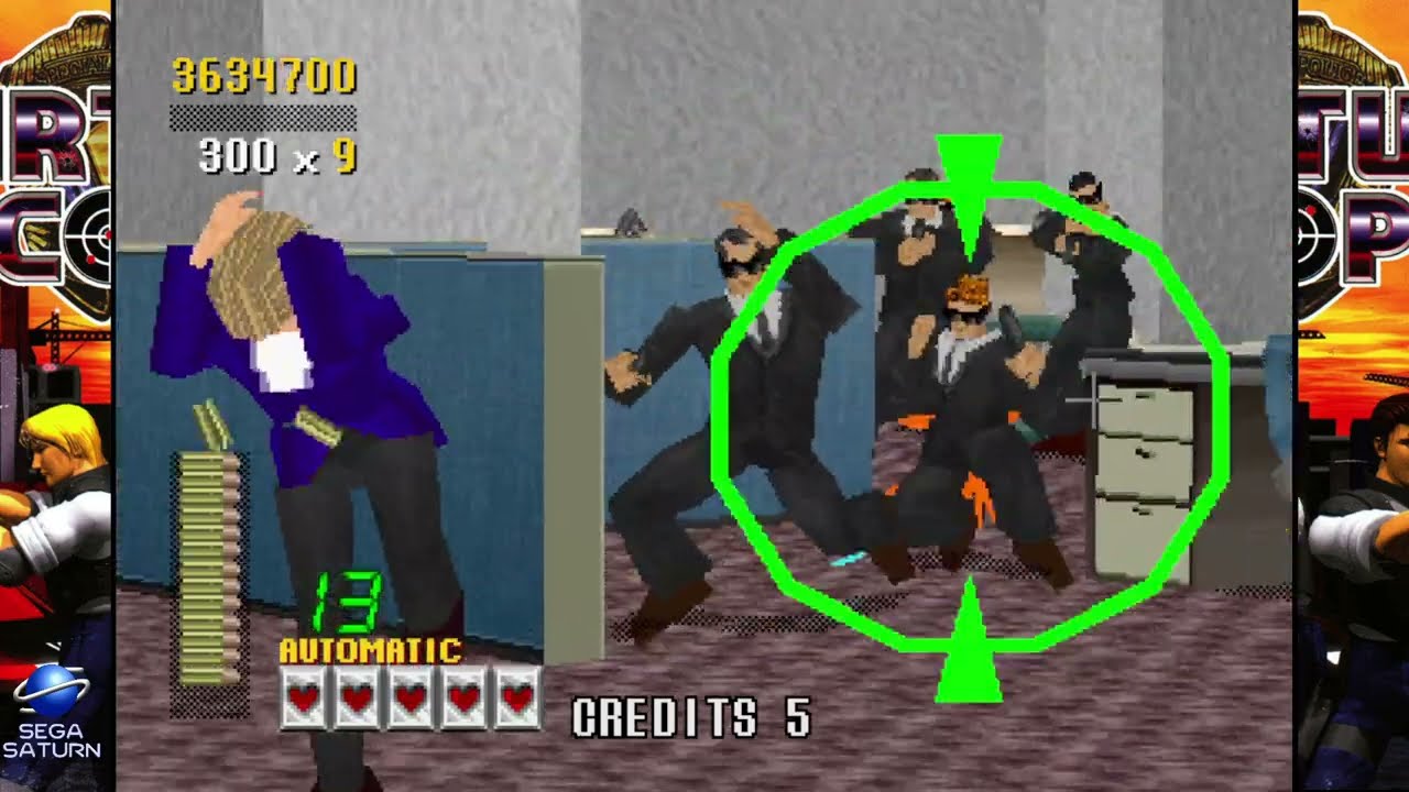 [TAS] Virtua Cop (SEGA SATURN) Level: HARD in 20:04 / Production 2023