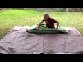 Dry land kayak roll practice technique.