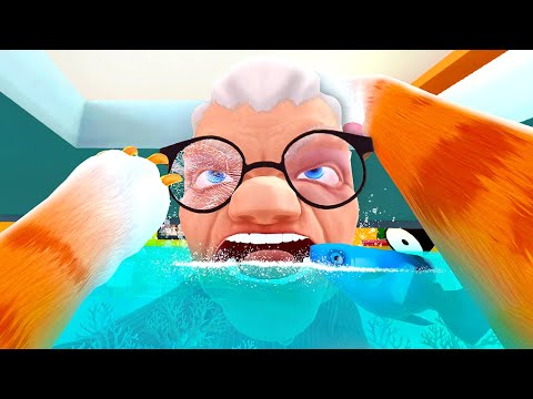 Video Making Granny DRINK Fish Water - I Am Cat VR - youtube