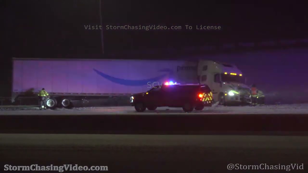 Winter Storm Jack Knife Semi Accident in Monument, CO - 3/17/2022