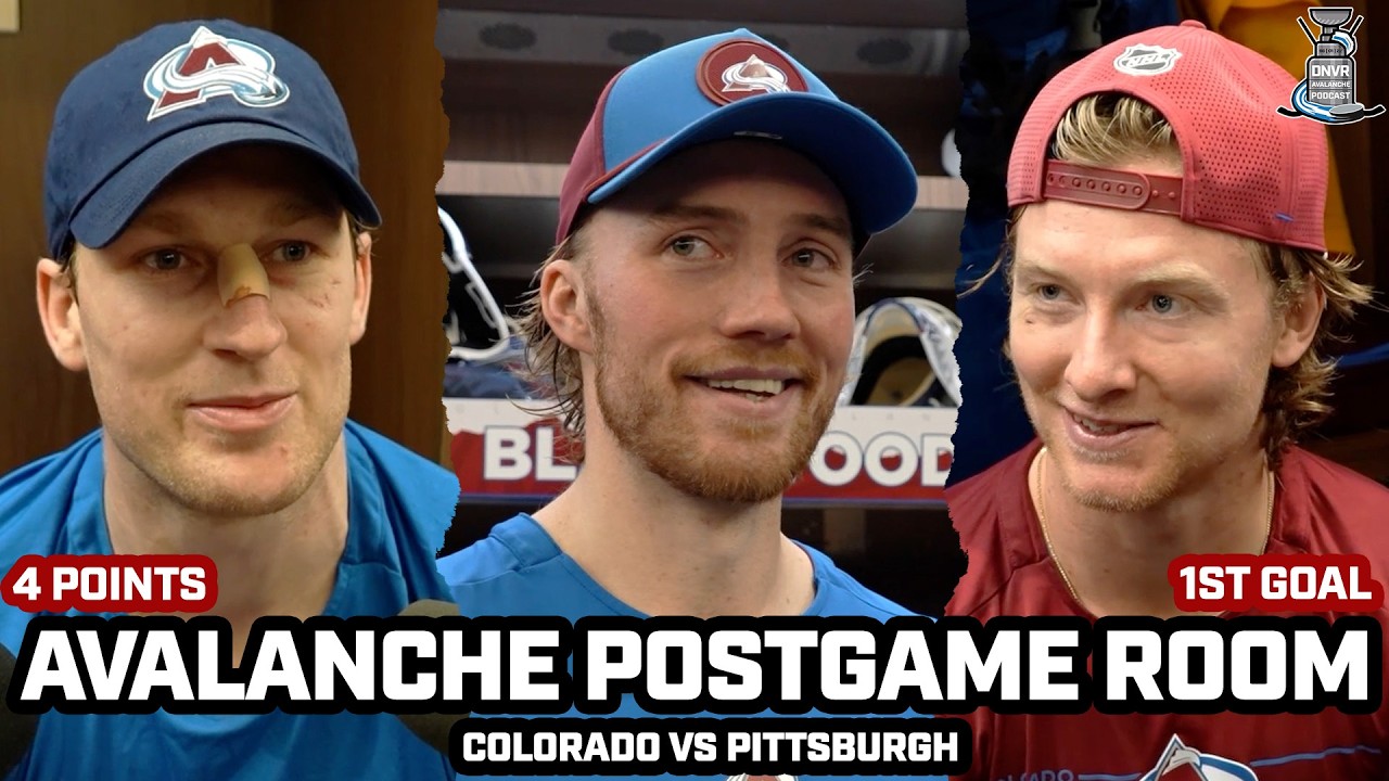 Nathan MacKinnon JOKES About Power Play, TJ Hughes on 1st NHL GOAL & Avs After Comeback WIN vs PIT