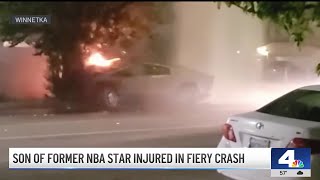 Son of former NBA star, USC recruit injured in fiery Winnetka crash