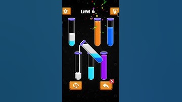 Sort Water 3D Sort Color Puzzle Level 6  [AmazonApps] #shorts #complete #level  #walkthroughs