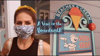 The Boardwalk was empty!  Lunch at Beaches and Cream (4K)