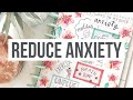 Bullet Journal Page - Ways to Reduce Anxiety // Stress Relief Page // The Happy Planner