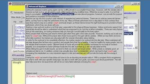 SpinnerChief   Advanced Replace Function