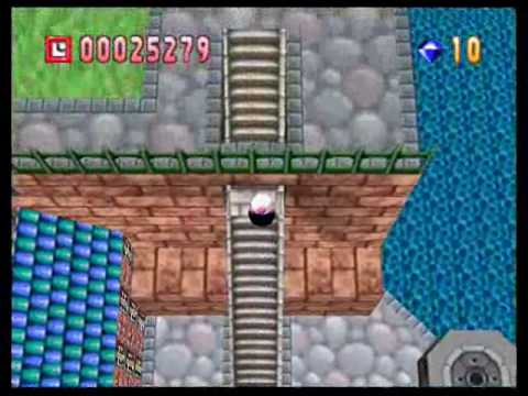 Bomberman 64 - World 2: Blue Resort - Stage 1: "Switches and Bridges" (Gold Cards and Custom Balls) - YouTube