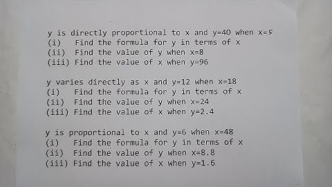 Direct Variation Problems | Direct Variation Questions for Beginners