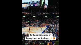 Ja’Kobi Gillespie scores tough bucket in transition vs Auburn🍊#Basketball #SECTourney #Hoops #Reels