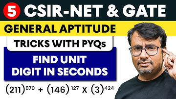 General Aptitude for CSIR NET & GATE | Short Trick to Find Unit Digit | Tricks with PYQs by GP sir